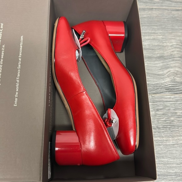 Franco Sarto Natalia Pump In Red Leather - Picture 2 of 7